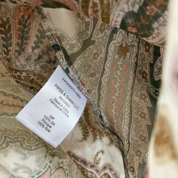 Veronica Beard Antonette Long-Sleeve Paisley Blouse - Picture 5 of 8